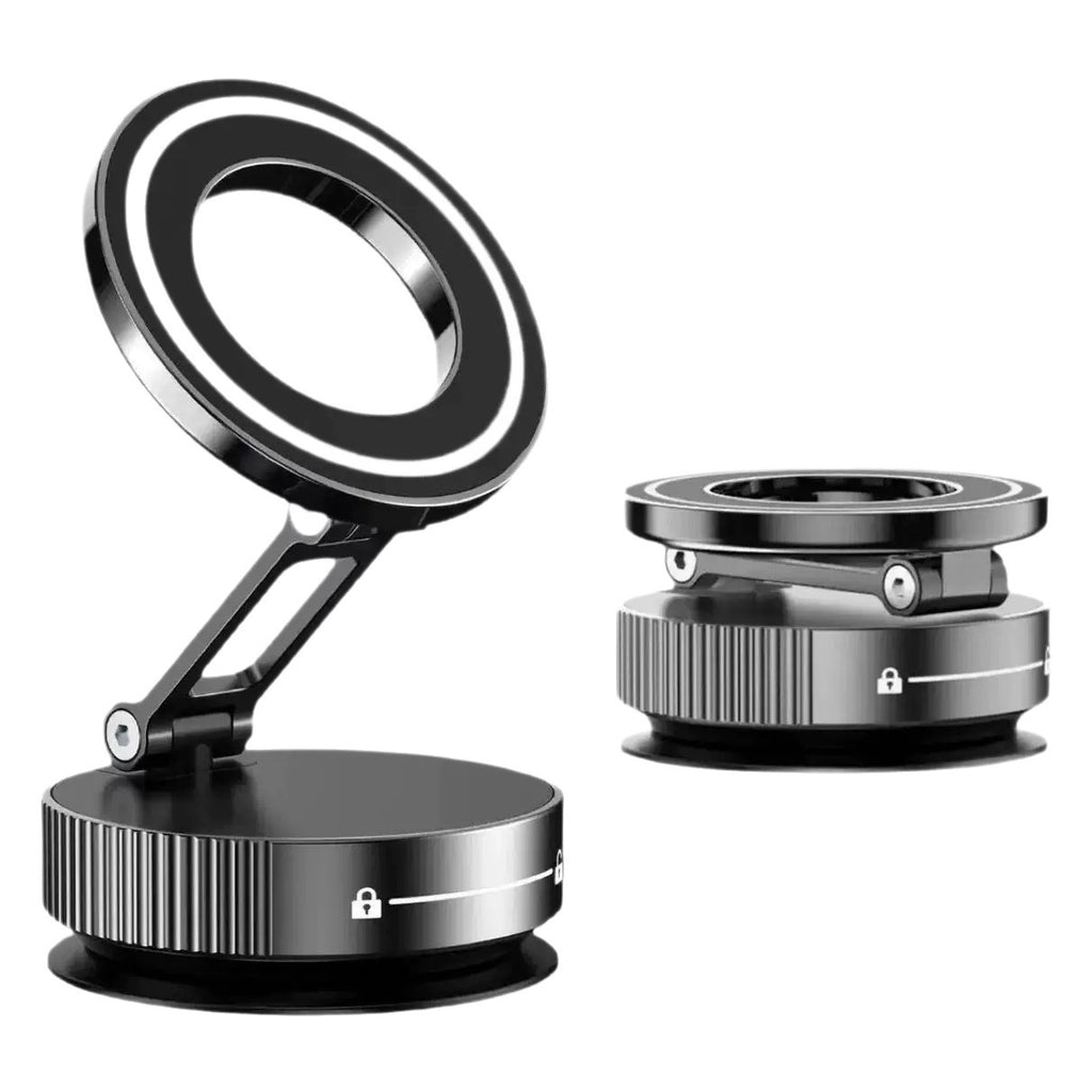 Car Mobile Phone Holder Strong Magnetic Ring Folding Rotating Car Bracket