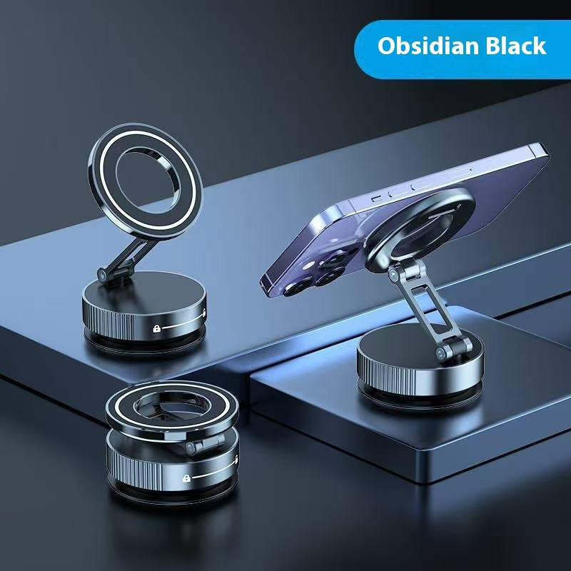 Car Mobile Phone Holder Strong Magnetic Ring Folding Rotating Car Bracket