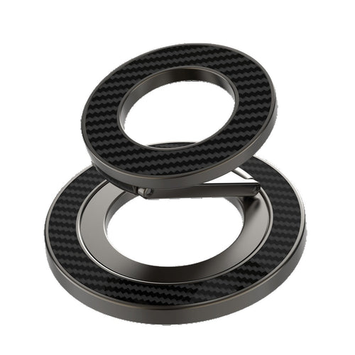 360 Degrees Rotating Car Folding Double-sided Magnetic Fastened Ring Mobile Phone Holder