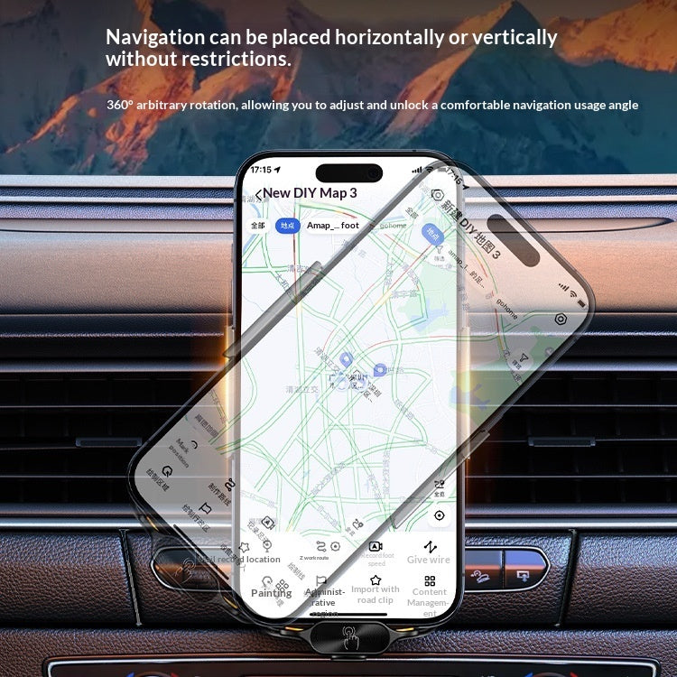 Transparent Wireless Fast-Charging Car Phone Holder