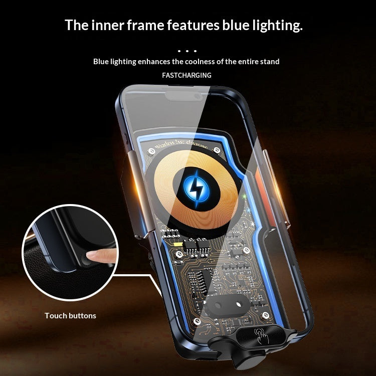 Transparent Wireless Fast-Charging Car Phone Holder